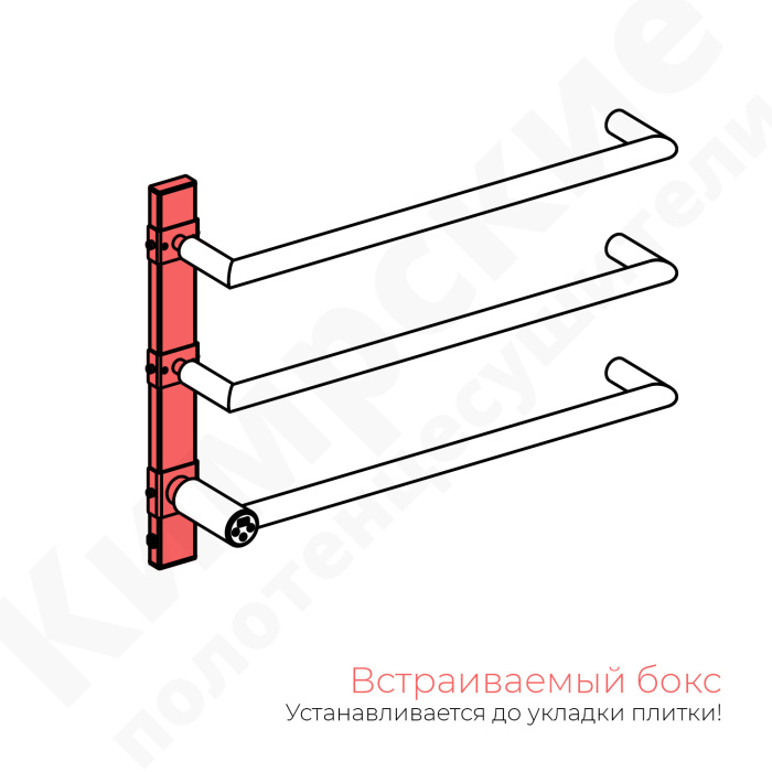 Электрический полотенцесушитель Майда черный матовый
