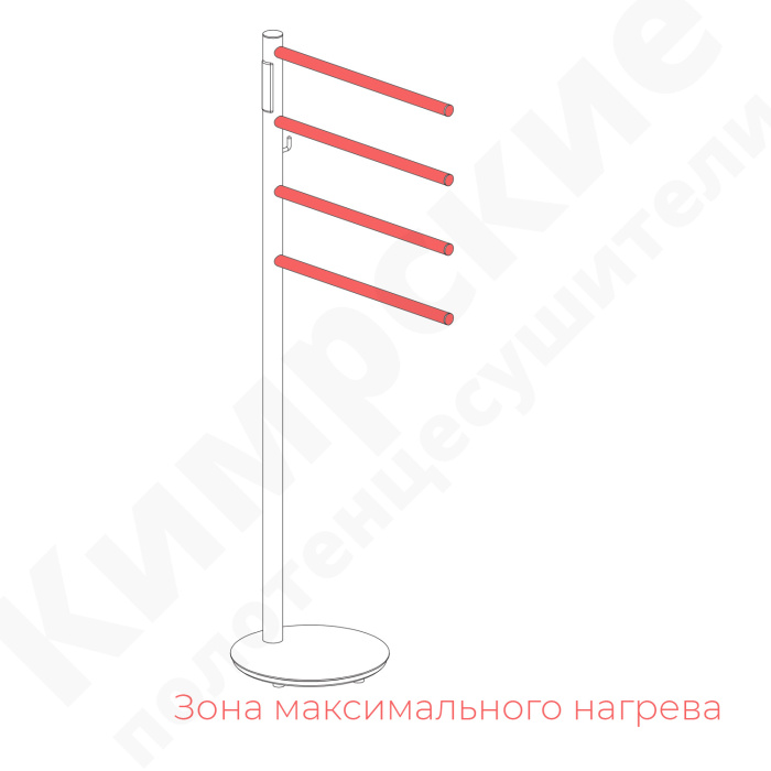 Электрический полотенцесушитель напольный Эрба хром