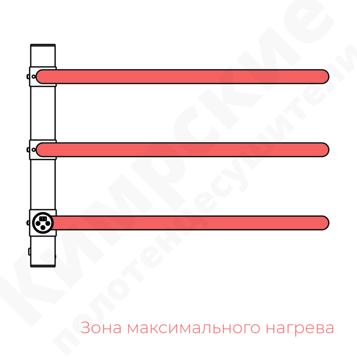 Электрический полотенцесушитель Майда черный матовый