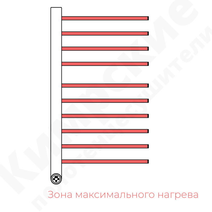 Электрический полотенцесушитель Авиано 10 сатин