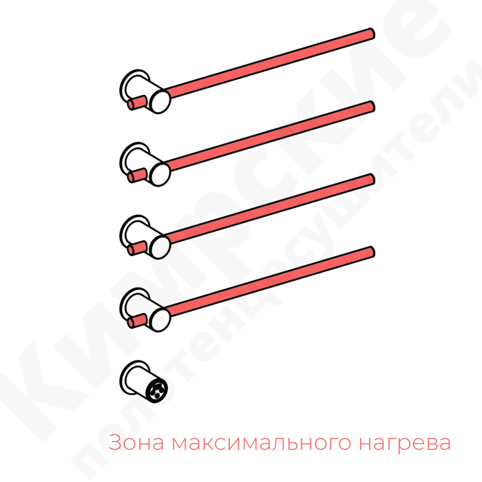 Электрический полотенцесушитель Бавено белый матовый