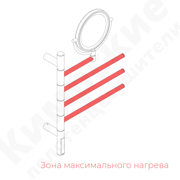 Электрический полотенцесушитель Рекко черный матовый